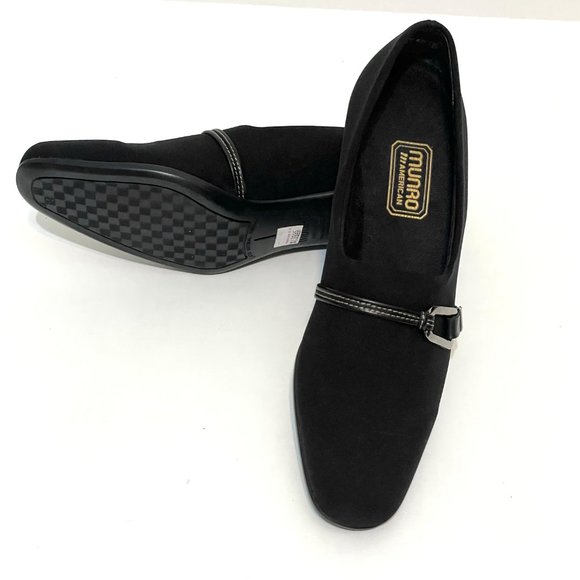 NWOB Munro American Cindi Black Work/Dress Pump Block Heel Shoe 7N - Picture 4 of 9